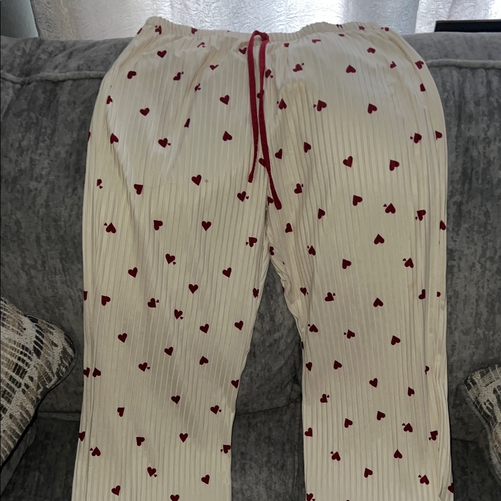 Heart Print Pajama Pants